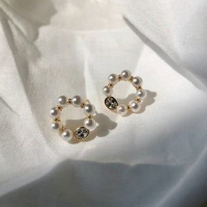 New 14K Gold Earrings Bridgerton Style Earrings Pearl Stud Earrings